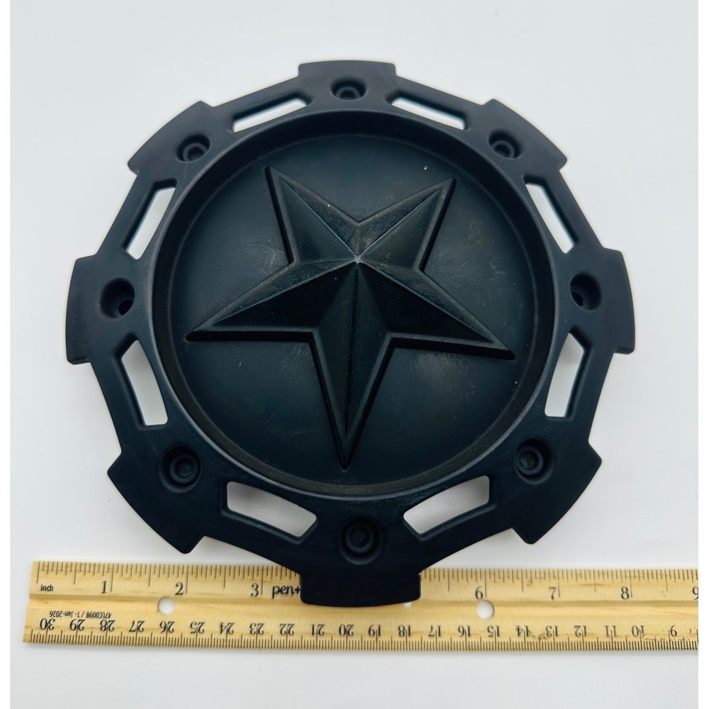 XD Series Rockstar Matte Black Wheel Center Caps Set of 4 CAP-M-955 S1403-09 - Picture 6 of 10